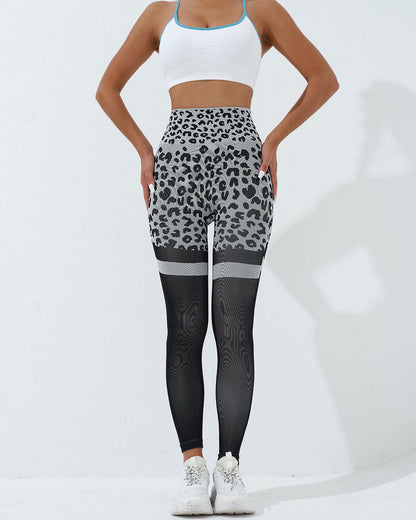 Leggings Leopardo Nero